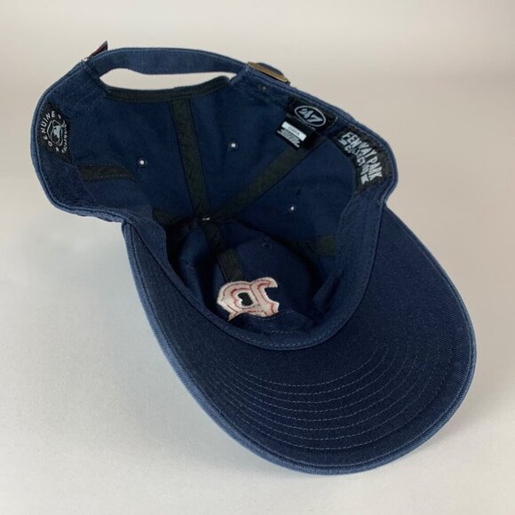 Boston Red Sox MLB Navy Blue 47 Brand Clean Up Fenway Collection Strapback Hat - Picture 4 of 6